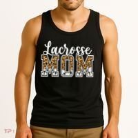 Lacrosse Mom Sport Lover Leopard Game Day Mothers Day Tank Top thumb 3