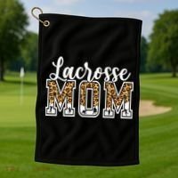 Lacrosse Mom Sport Lover Leopard Game Day Mothers Day Golf Towel thumb 1
