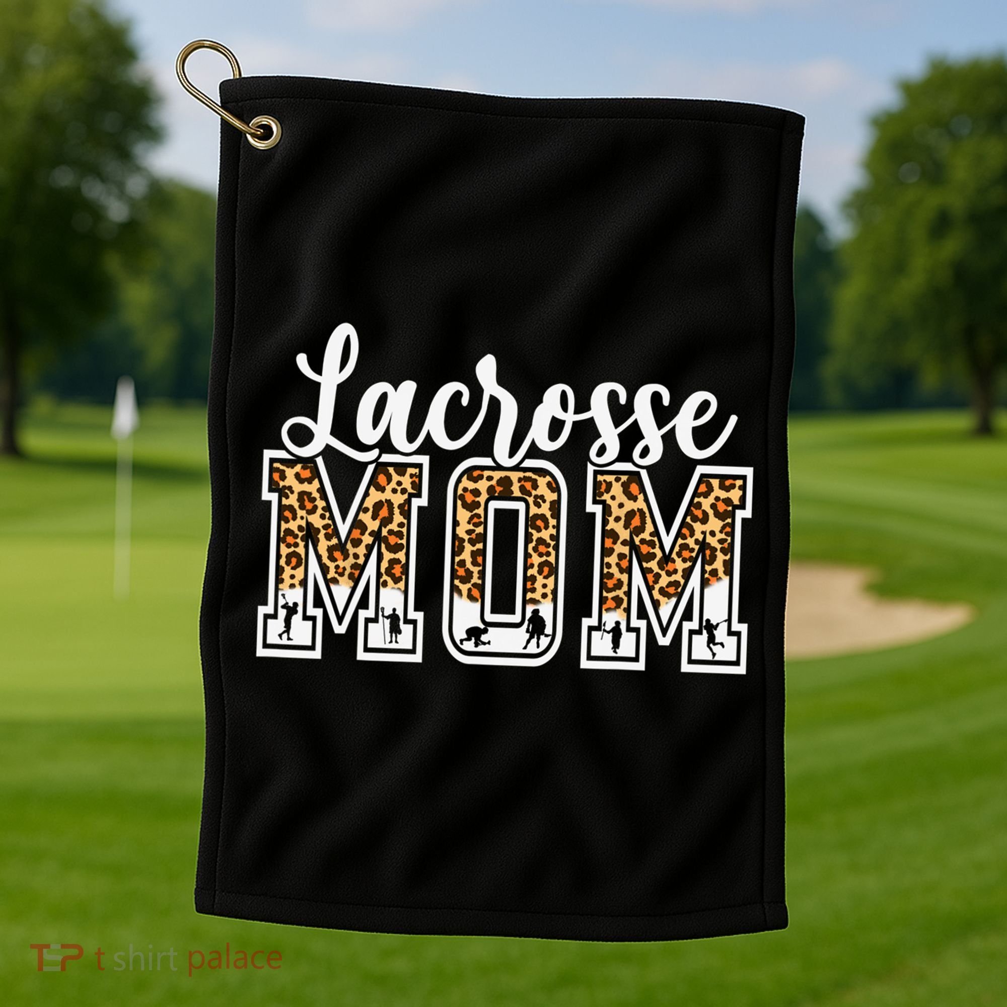 Lacrosse Mom Sport Lover Leopard Game Day Mothers Day Golf Towel