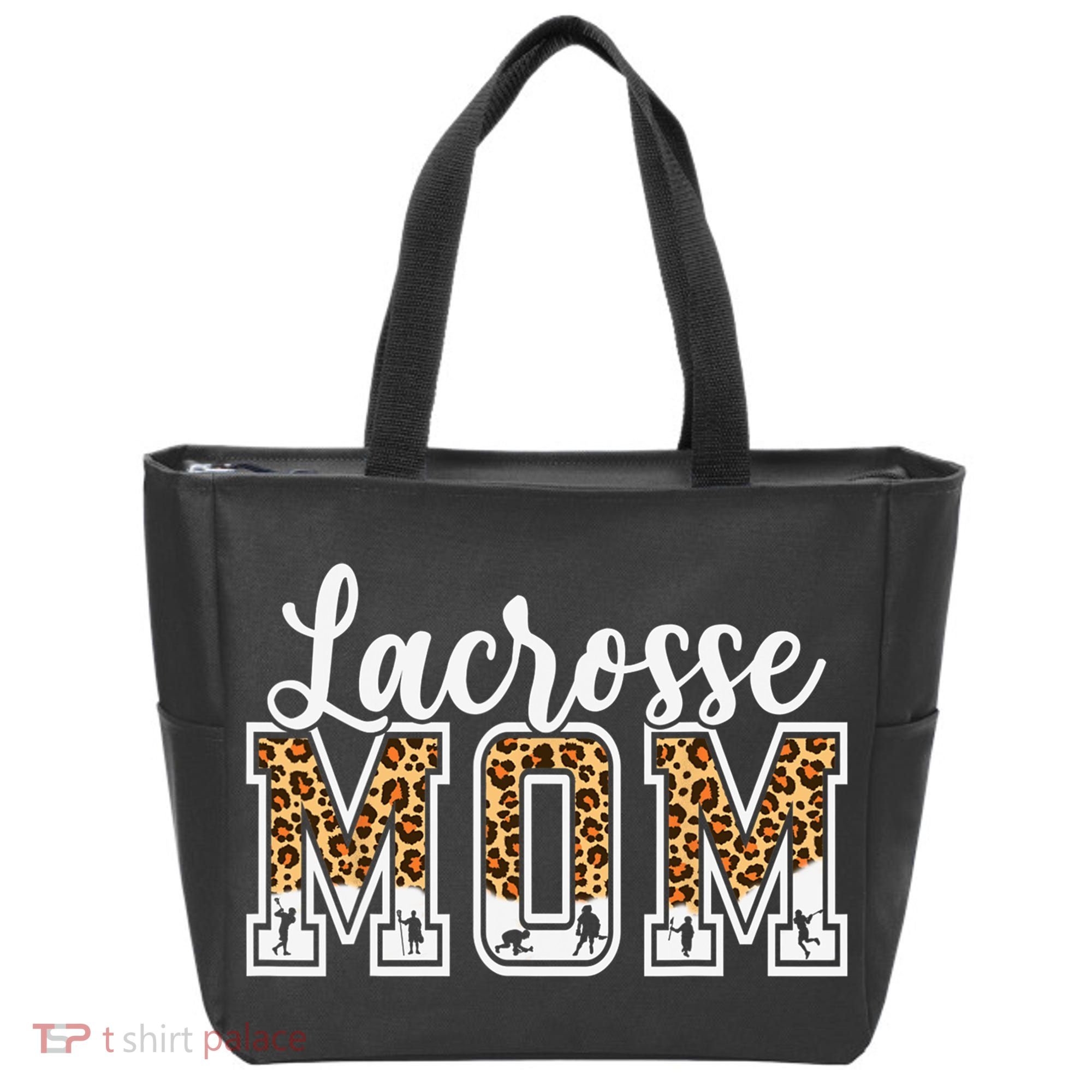 Lacrosse Mom Sport Lover Leopard Game Day Mothers Day Tote Bag