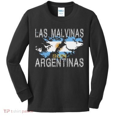 Las Malvinas Son Argentinas For Argentinian Islas Malvinas Kids Long Sleeve Shirt
