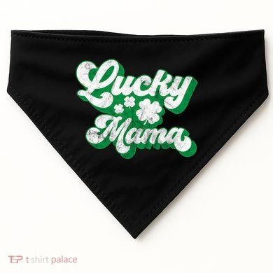 Lucky Mama St Patricks Day Gift Vintage USA-Made Doggie Bandana