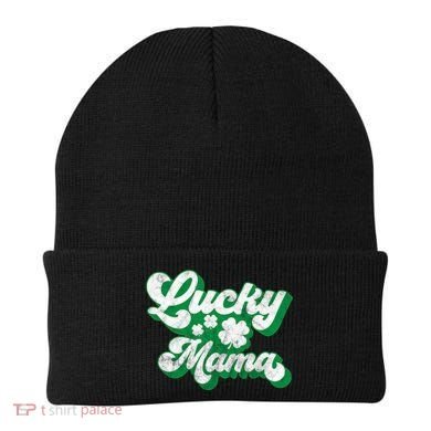 Lucky Mama St Patricks Day Gift Vintage Beanie