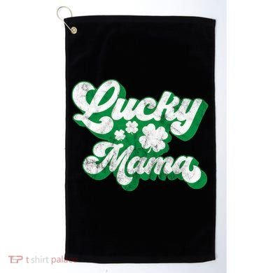 Lucky Mama St Patricks Day Gift Vintage Golf Towel