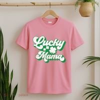 Lucky Mama St Patricks Day Gift Vintage T-Shirt thumb 2