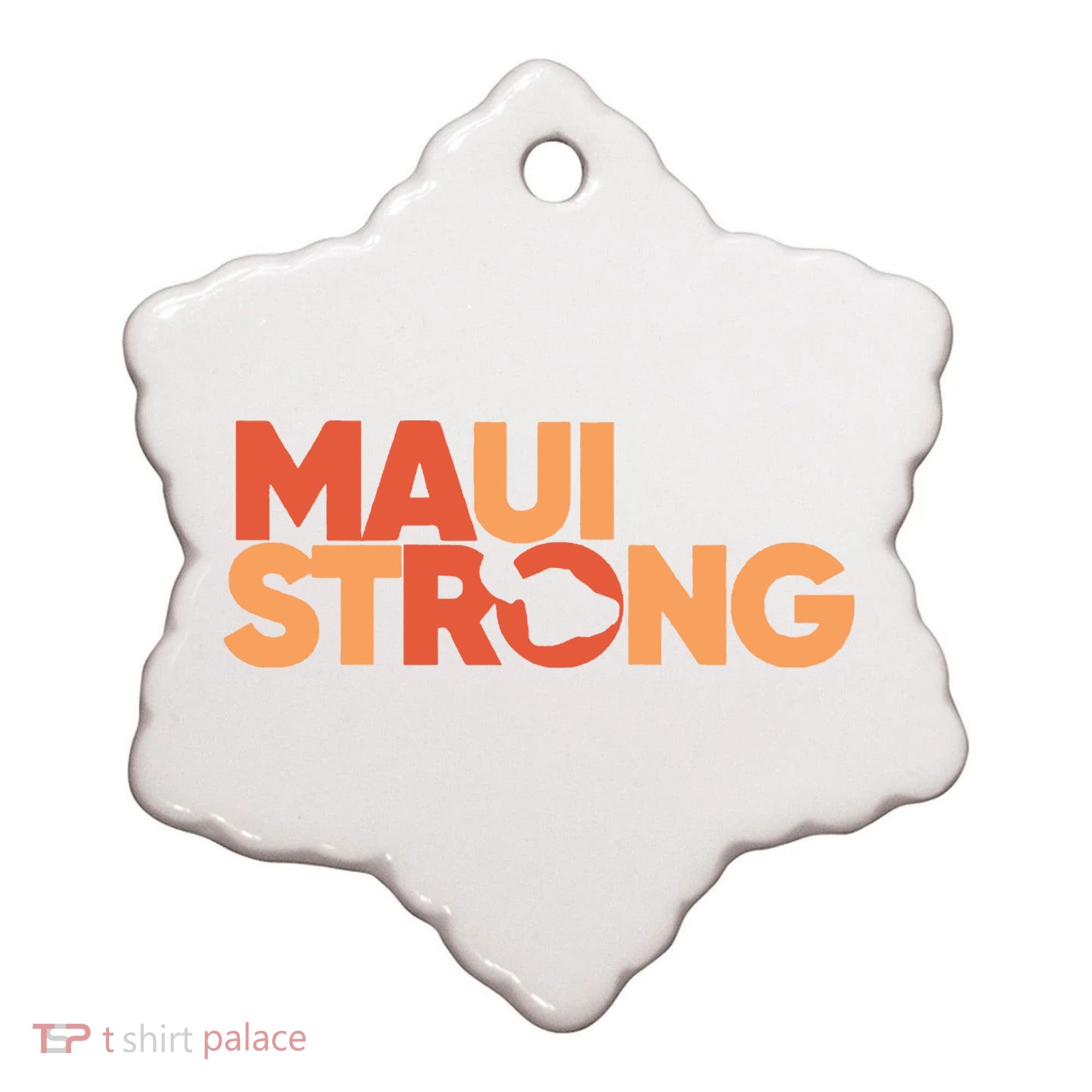 Lahaina Maui Strong Fundraiser Maui Fire Ceramic Ornament