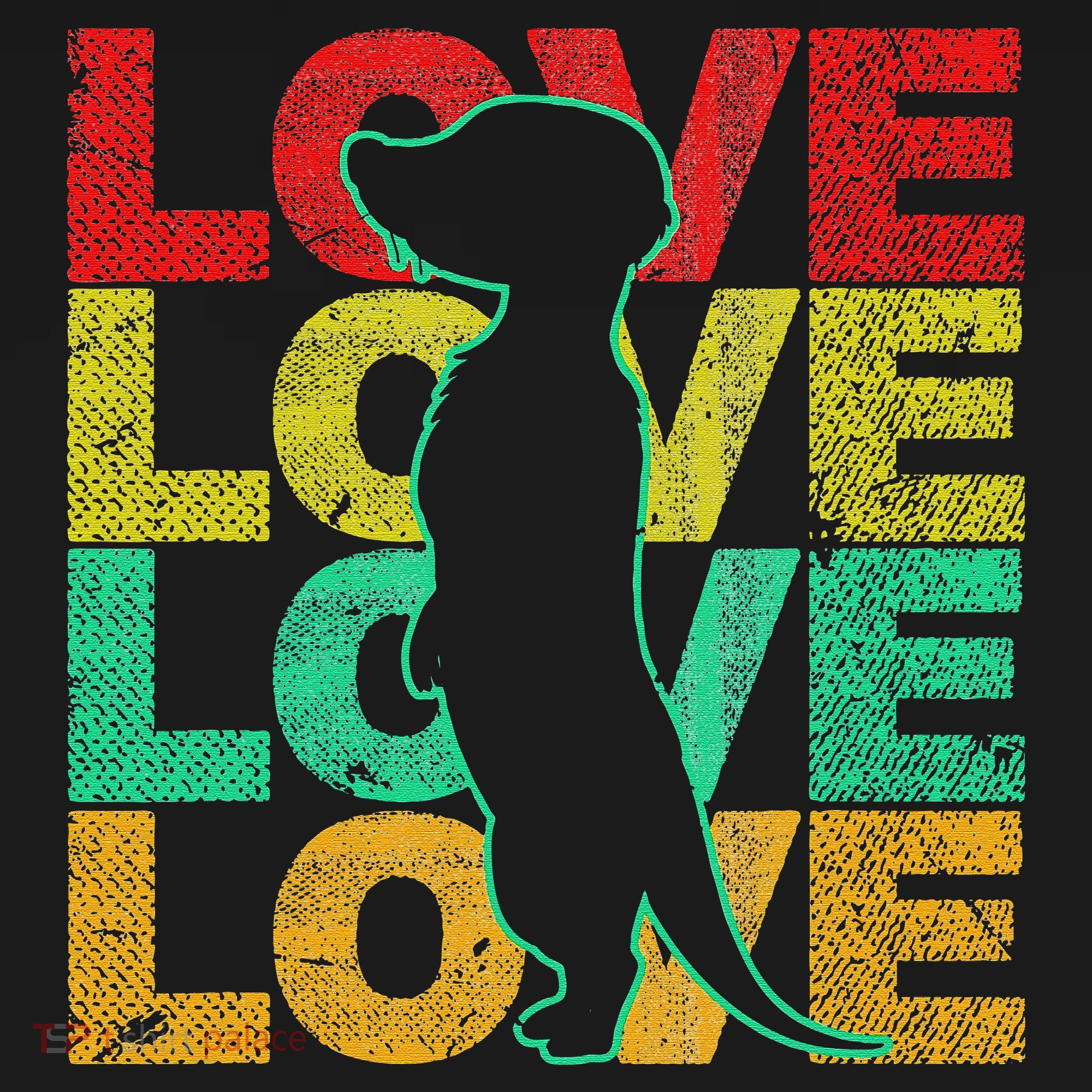 Love Meerkat Suricate Wilderness Africa Animals Zoo Wildlife USA-Made Doggie Bandana