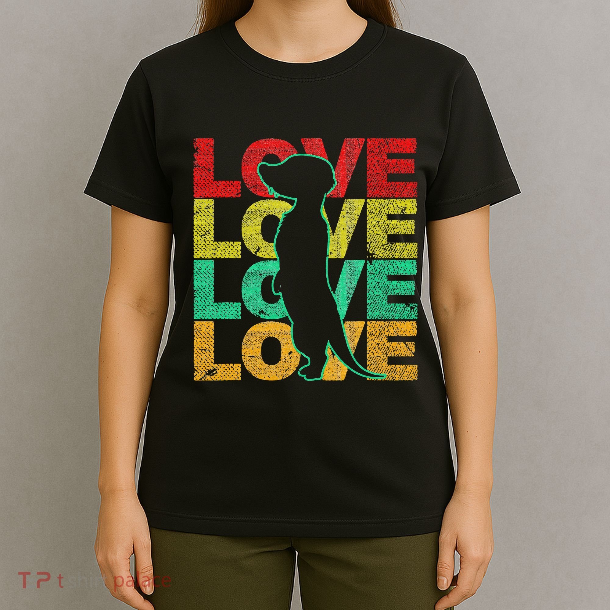 Love Meerkat Suricate Wilderness Africa Animals Zoo Wildlife T-Shirt