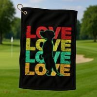 Love Meerkat Suricate Wilderness Africa Animals Zoo Wildlife Golf Towel thumb 1