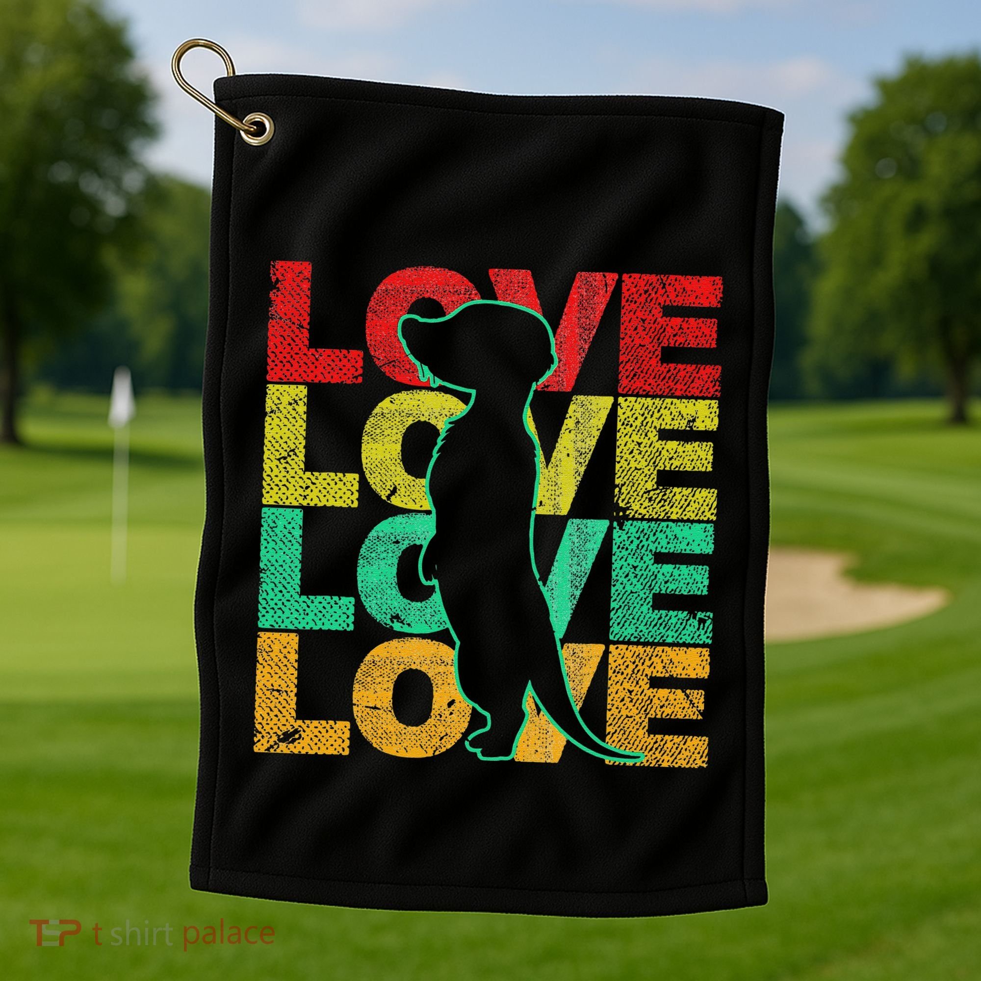 Love Meerkat Suricate Wilderness Africa Animals Zoo Wildlife Golf Towel