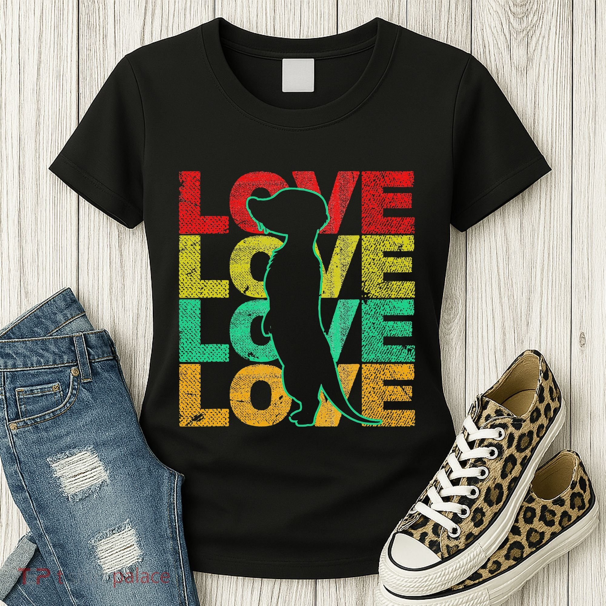 Love Meerkat Suricate Wilderness Africa Animals Zoo Wildlife Women's T-Shirt
