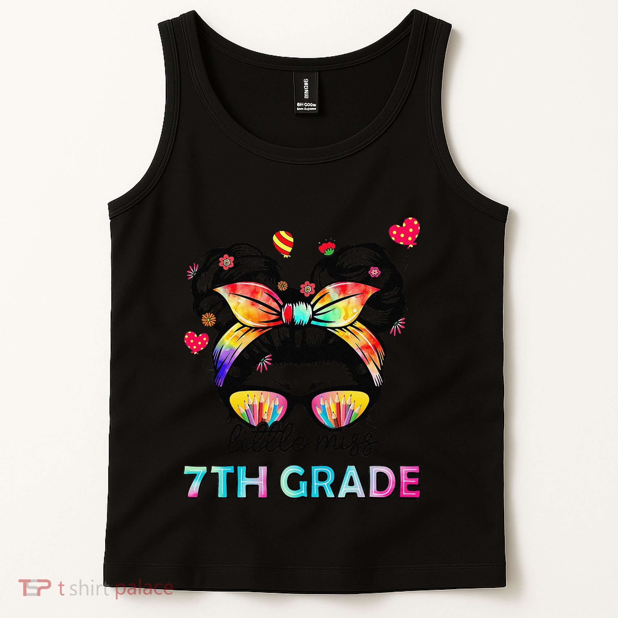 Little Miss Seventh Grade Back To School 7th Grade Girl Gift Tank Top