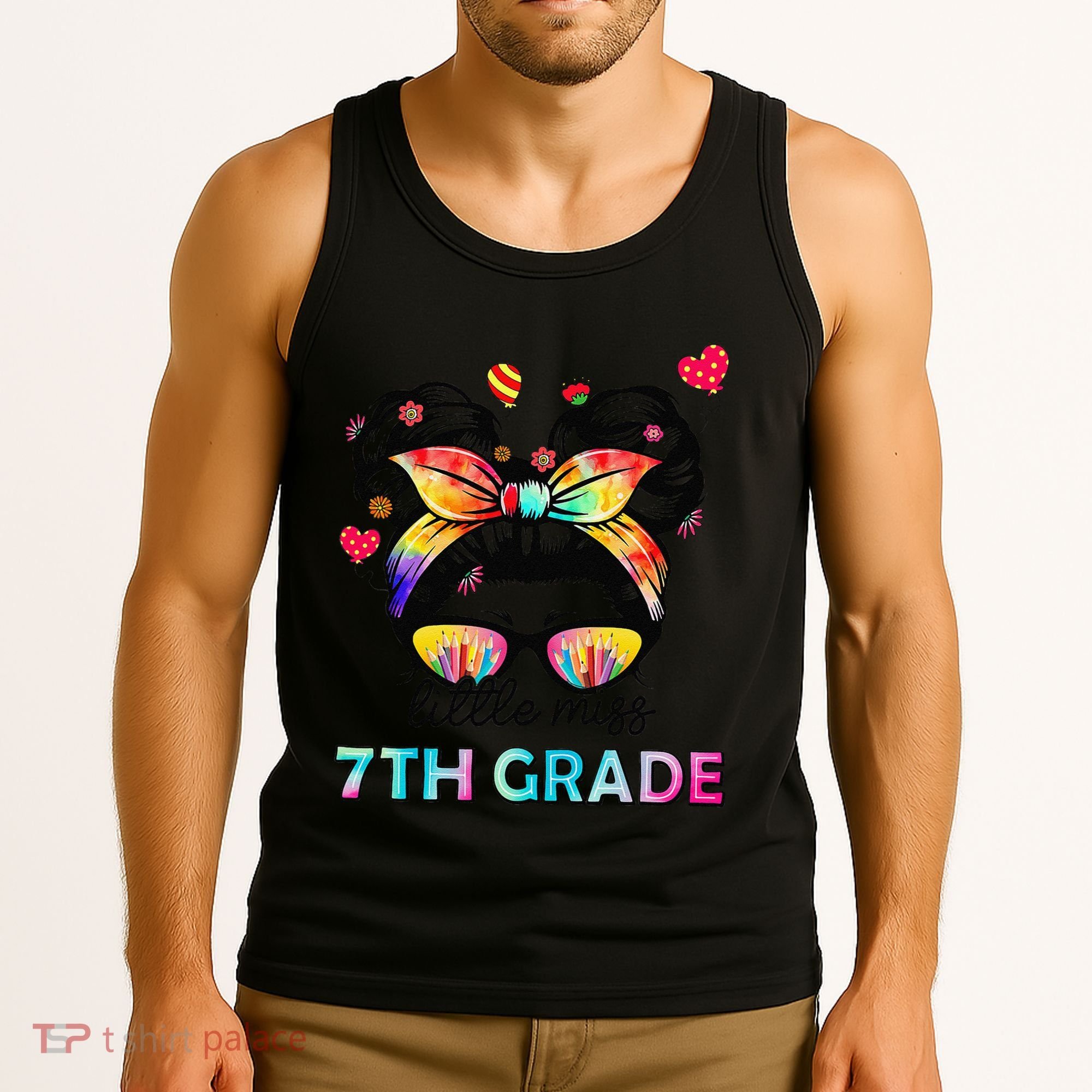 Little Miss Seventh Grade Back To School 7th Grade Girl Gift Tank Top
