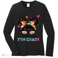 Little Miss Seventh Grade Back To School 7th Grade Girl Gift Women's Long Sleeve Shirt thumb 0