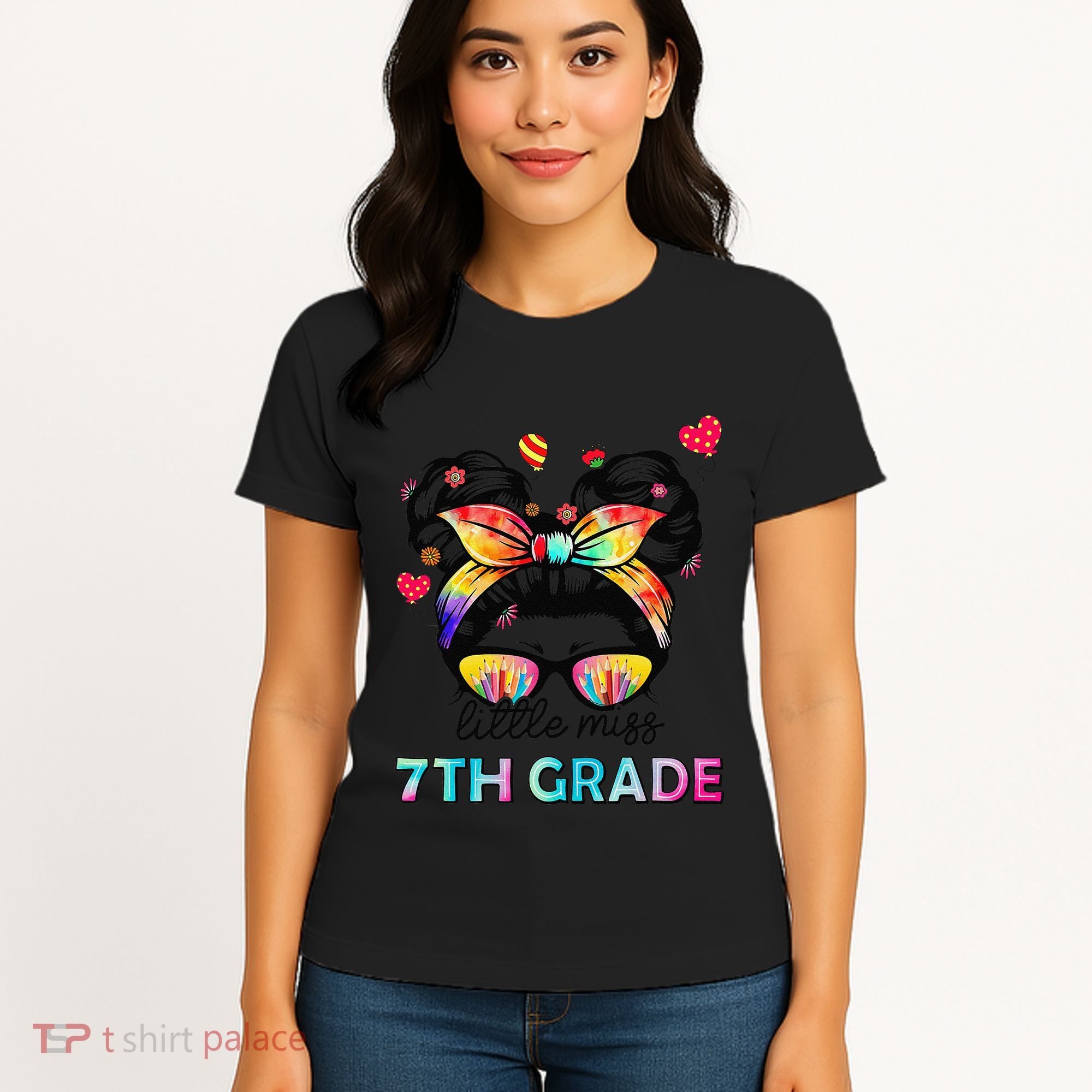 Little Miss Seventh Grade Back To School 7th Grade Girl Gift Women's T-Shirt