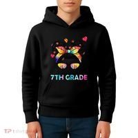 Little Miss Seventh Grade Back To School 7th Grade Girl Gift Kids Hoodie thumb 4