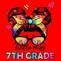 Little Miss Seventh Grade Back To School 7th Grade Girl Gift Santa Hat thumb 1