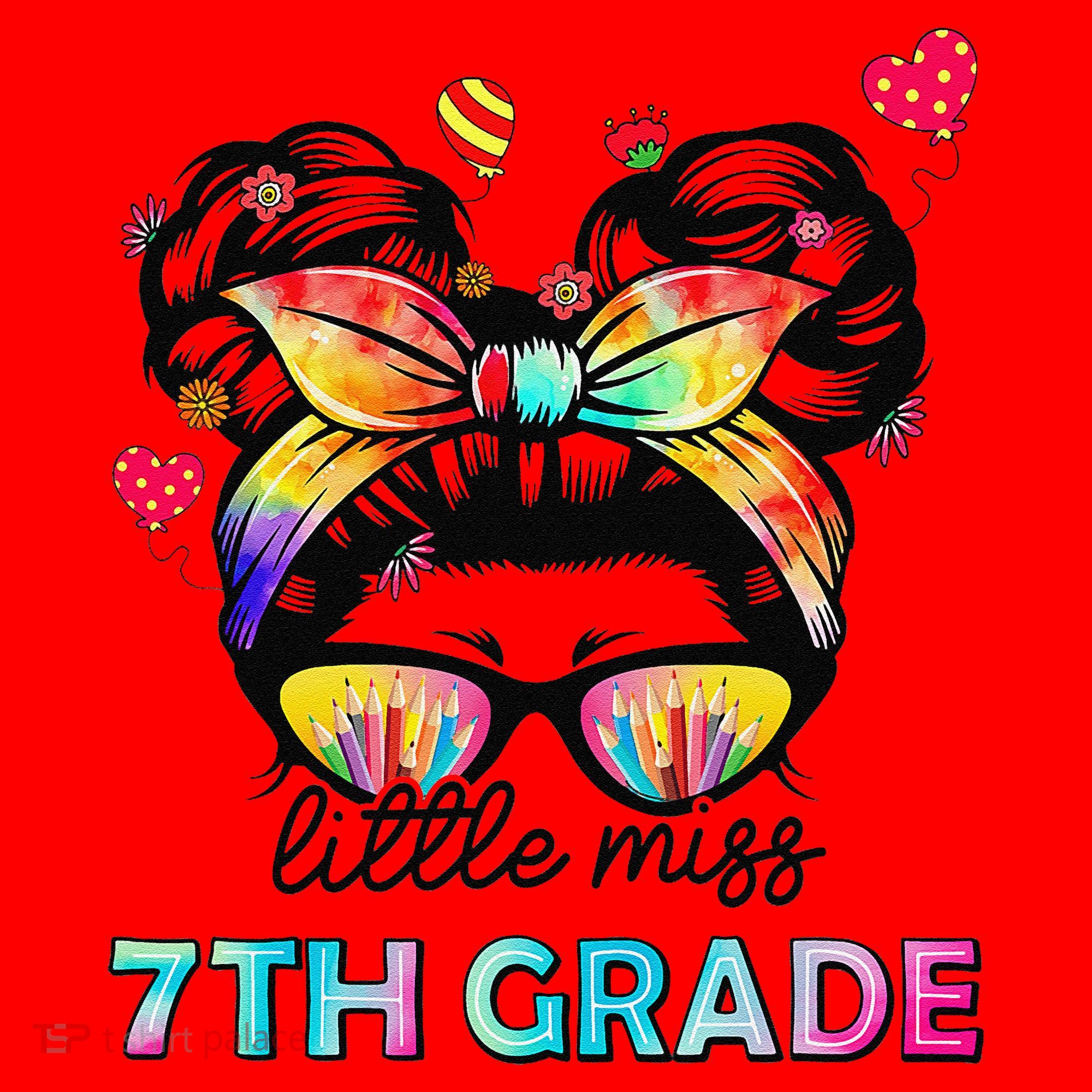 Little Miss Seventh Grade Back To School 7th Grade Girl Gift Santa Hat