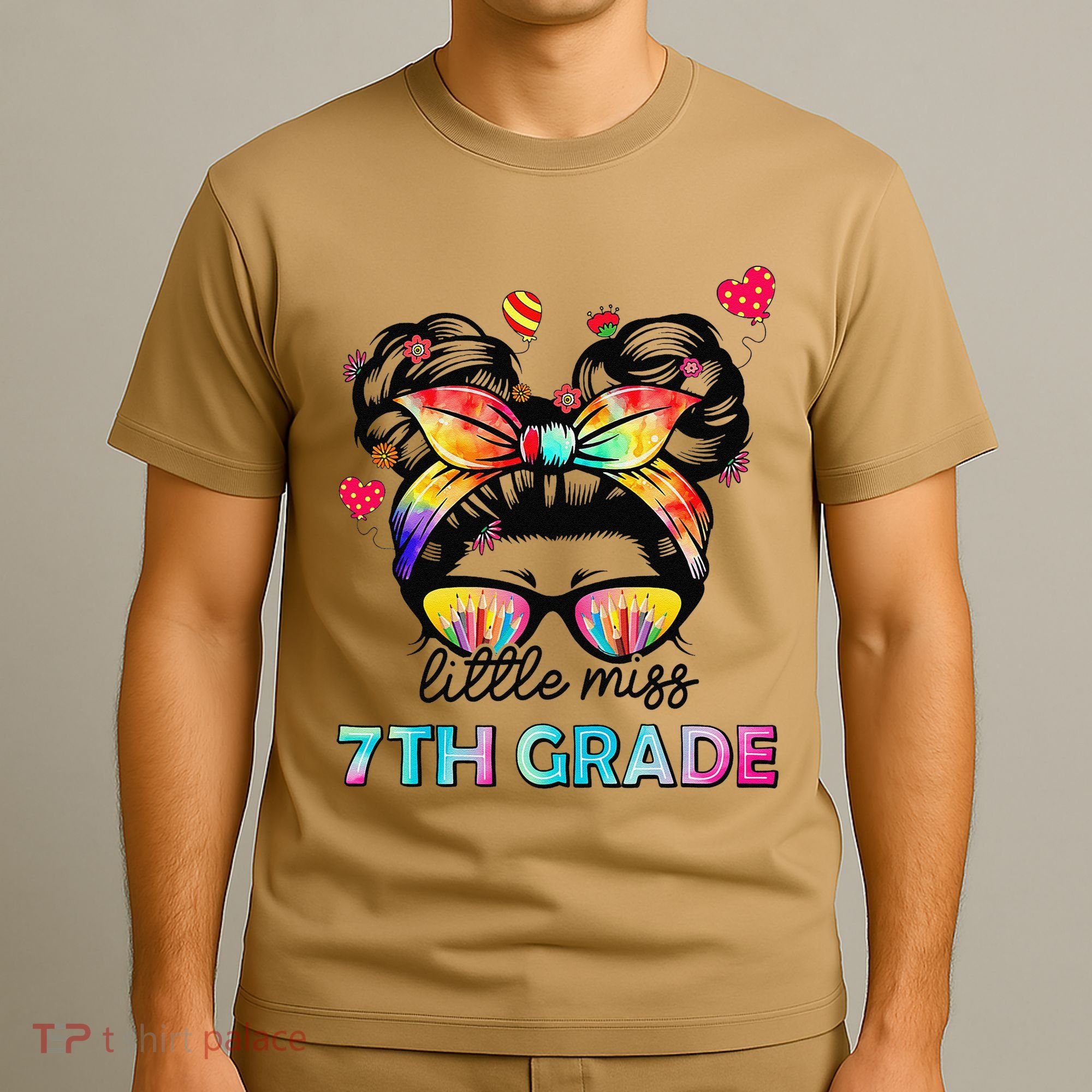Little Miss Seventh Grade Back To School 7th Grade Girl Gift T-Shirt