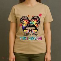 Little Miss Seventh Grade Back To School 7th Grade Girl Gift T-Shirt thumb 4