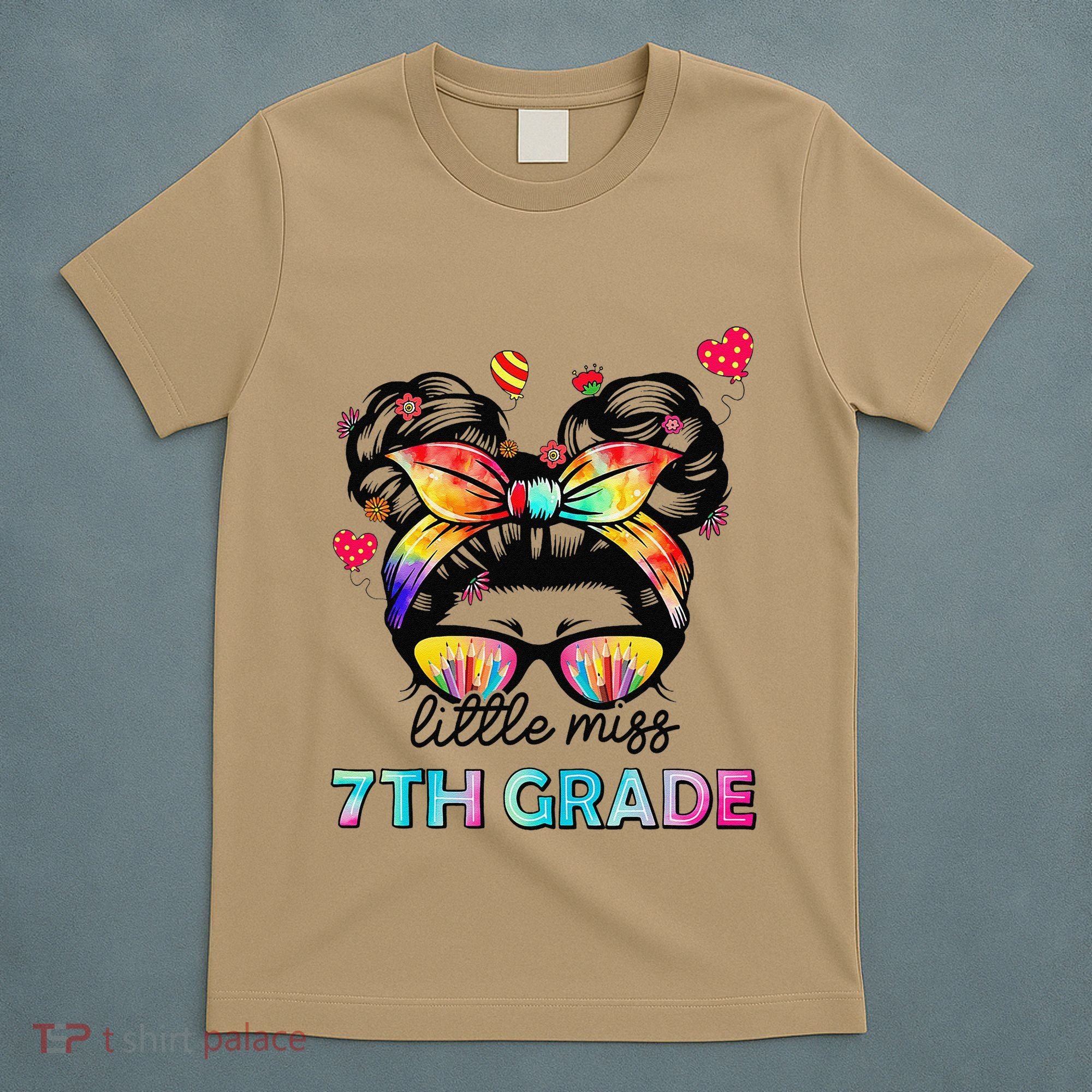 Little Miss Seventh Grade Back To School 7th Grade Girl Gift T-Shirt