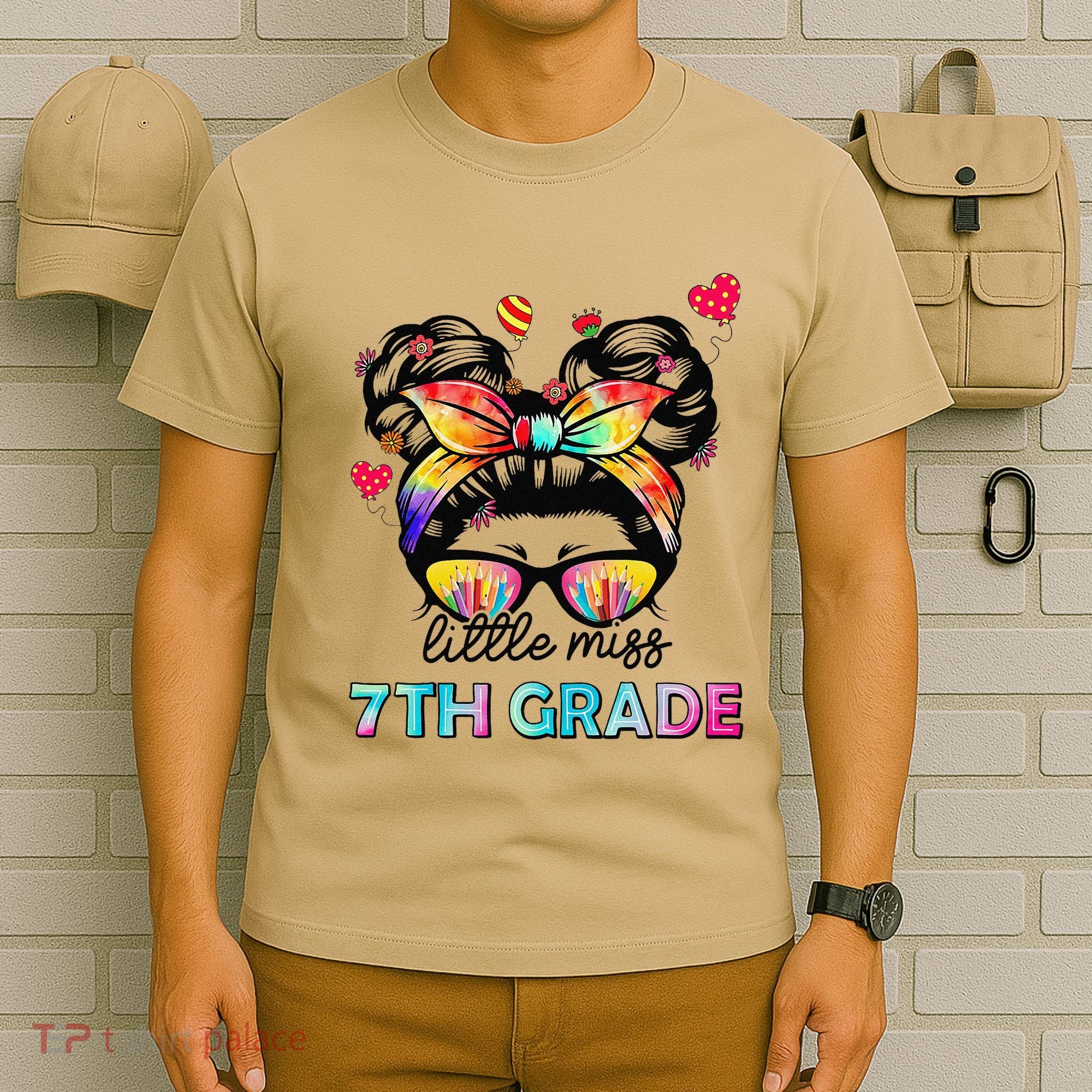 Little Miss Seventh Grade Back To School 7th Grade Girl Gift T-Shirt