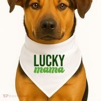 Lucky Mama St Patricks Day USA-Made Doggie Bandana thumb 1