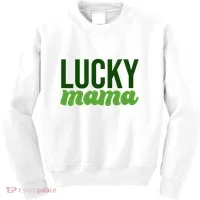 Lucky Mama St Patricks Day Kids Sweatshirt thumb 0