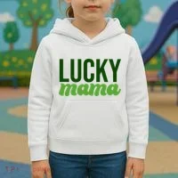 Lucky Mama St Patricks Day Kids Hoodie thumb 3