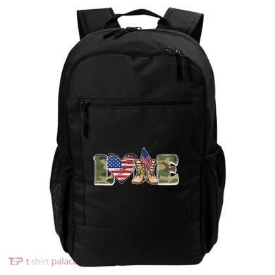 Love Military Support Your Troops And Arm Forces Backpack