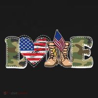 Love Military Support Your Troops And Arm Forces Backpack thumb 2