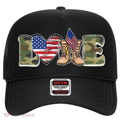 Love Military Support Your Troops And Arm Forces Hat