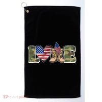 Love Military Support Your Troops And Arm Forces Golf Towel thumb 0