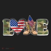 Love Military Support Your Troops And Arm Forces Golf Towel thumb 3