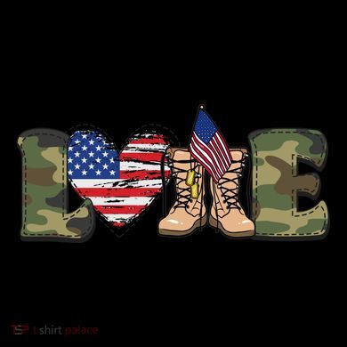 Love Military Support Your Troops And Arm Forces Kids Colorblock Raglan Jersey