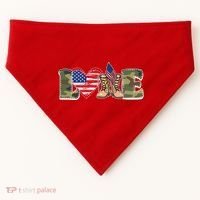 Love Military Support Your Troops And Arm Forces USA-Made Doggie Bandana thumb 0