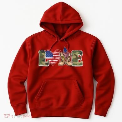 Love Military Support Your Troops And Arm Forces Hoodie