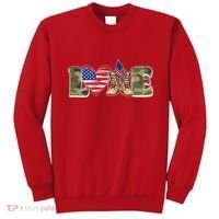 Love Military Support Your Troops And Arm Forces Sweatshirt thumb 0