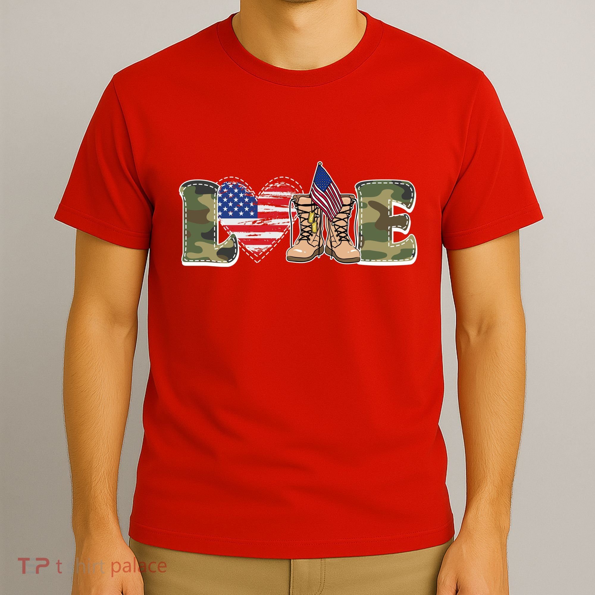Love Military Support Your Troops And Arm Forces T-Shirt
