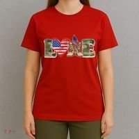 Love Military Support Your Troops And Arm Forces T-Shirt thumb 4