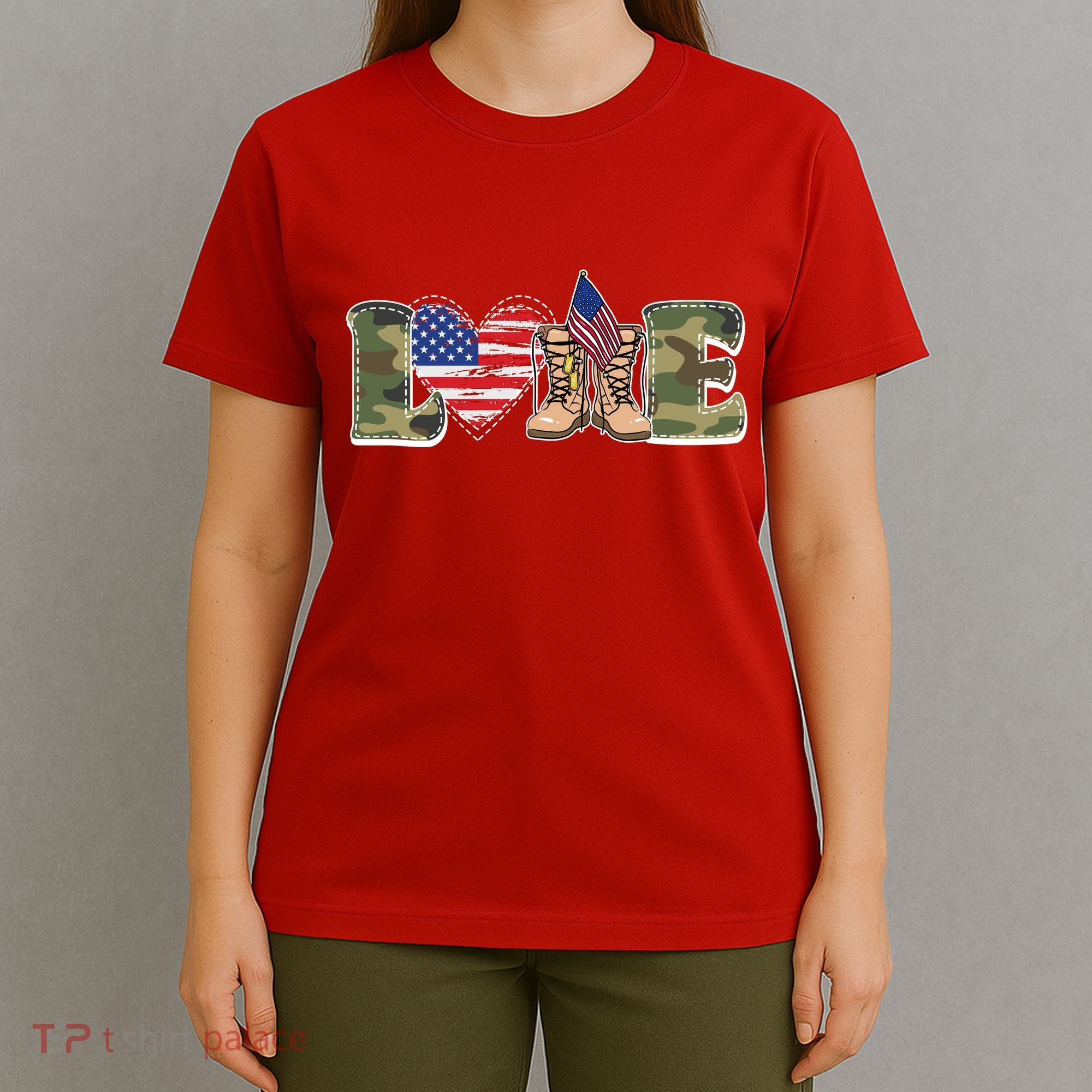 Love Military Support Your Troops And Arm Forces T-Shirt