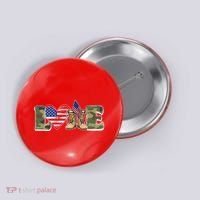 Love Military Support Your Troops And Arm Forces Button thumb 0