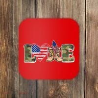 Love Military Support Your Troops And Arm Forces Coaster thumb 0