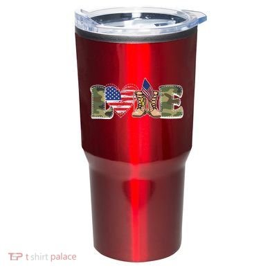 Love Military Support Your Troops And Arm Forces Tumbler