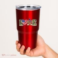 Love Military Support Your Troops And Arm Forces Tumbler thumb 2