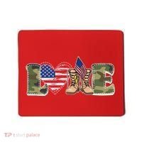Love Military Support Your Troops And Arm Forces Mousepad thumb 0