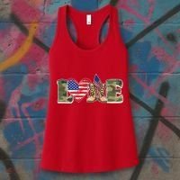Love Military Support Your Troops And Arm Forces Women's Tank Top thumb 3