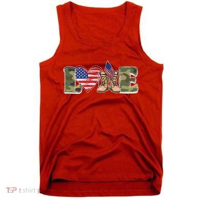 Love Military Support Your Troops And Arm Forces Tank Top