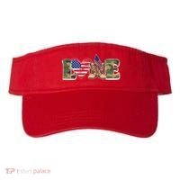 Love Military Support Your Troops And Arm Forces Visor thumb 0