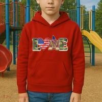 Love Military Support Your Troops And Arm Forces Kids Hoodie thumb 2
